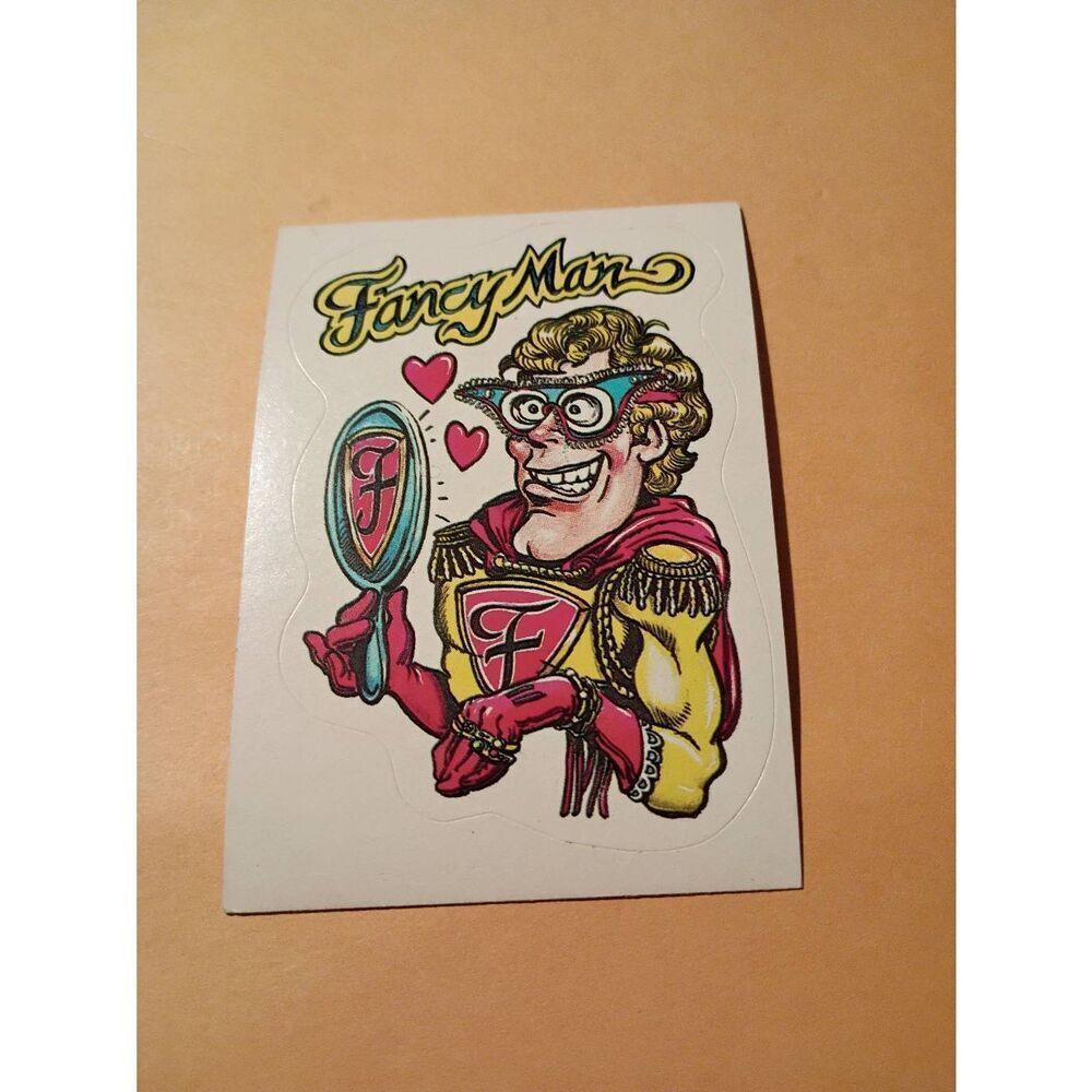1983 General Mills Zero Hero Trading Card Sticker Vintage #55 Fancy Man